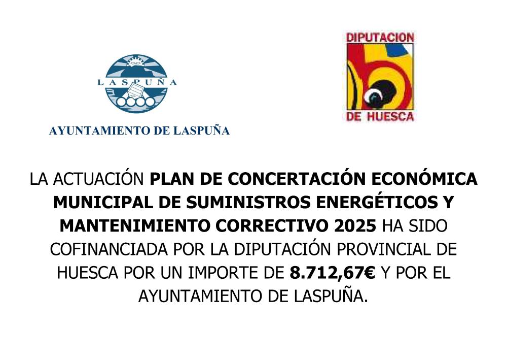 Imagen Plan Provincial de Concertación Económica Municipal 2025. Suministros energéticos y mantenimiento correctivo.