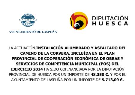 Imagen POS 2024 Instalación alumbrado y asfaltado del camino de la Corvera