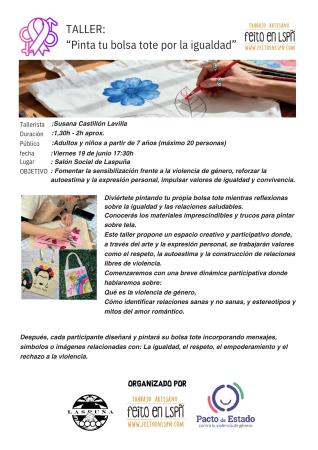 Imagen TALLER: “Pinta tu bolsa tote por la igualdad”