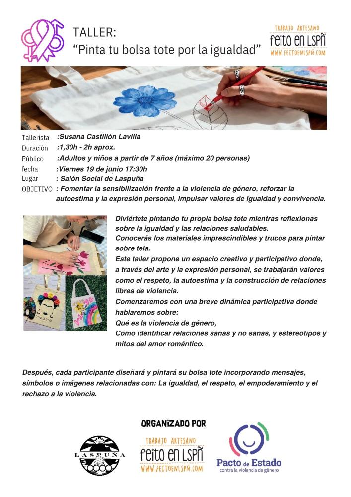Imagen TALLER: “Pinta tu bolsa tote por la igualdad” Tallerista