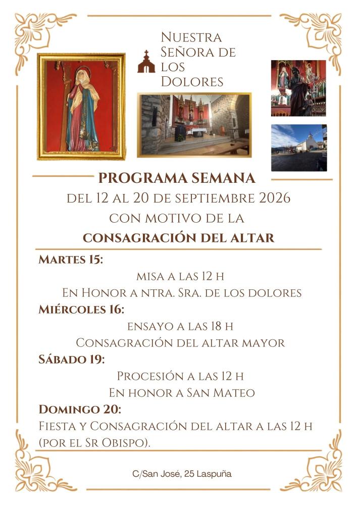 Imagen Actos relacionados con la Consagración del Altar Mayor de nuestra Iglesia.