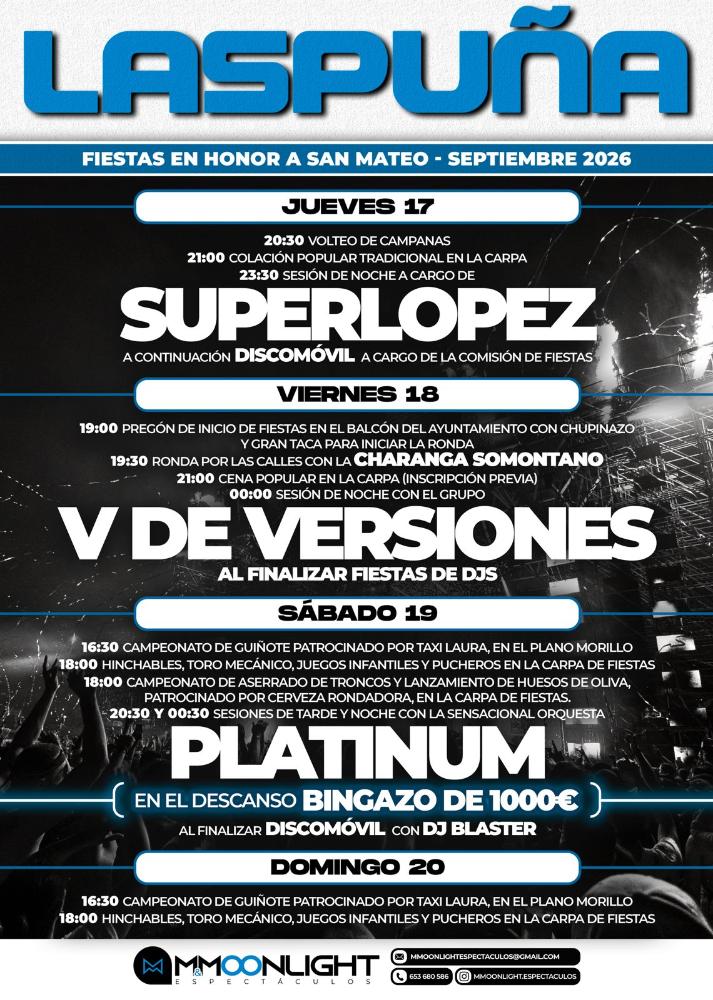 Imagen Fiestas en Honor a San Mateo del 17 al 20 de septiembre 2026